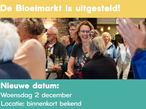 Bloeimarkt uitgesteld naar woensdag 2 december